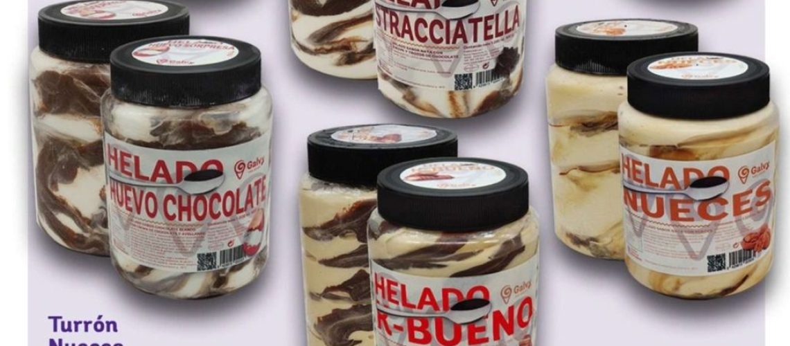 Tarros de helados en crema y granizados